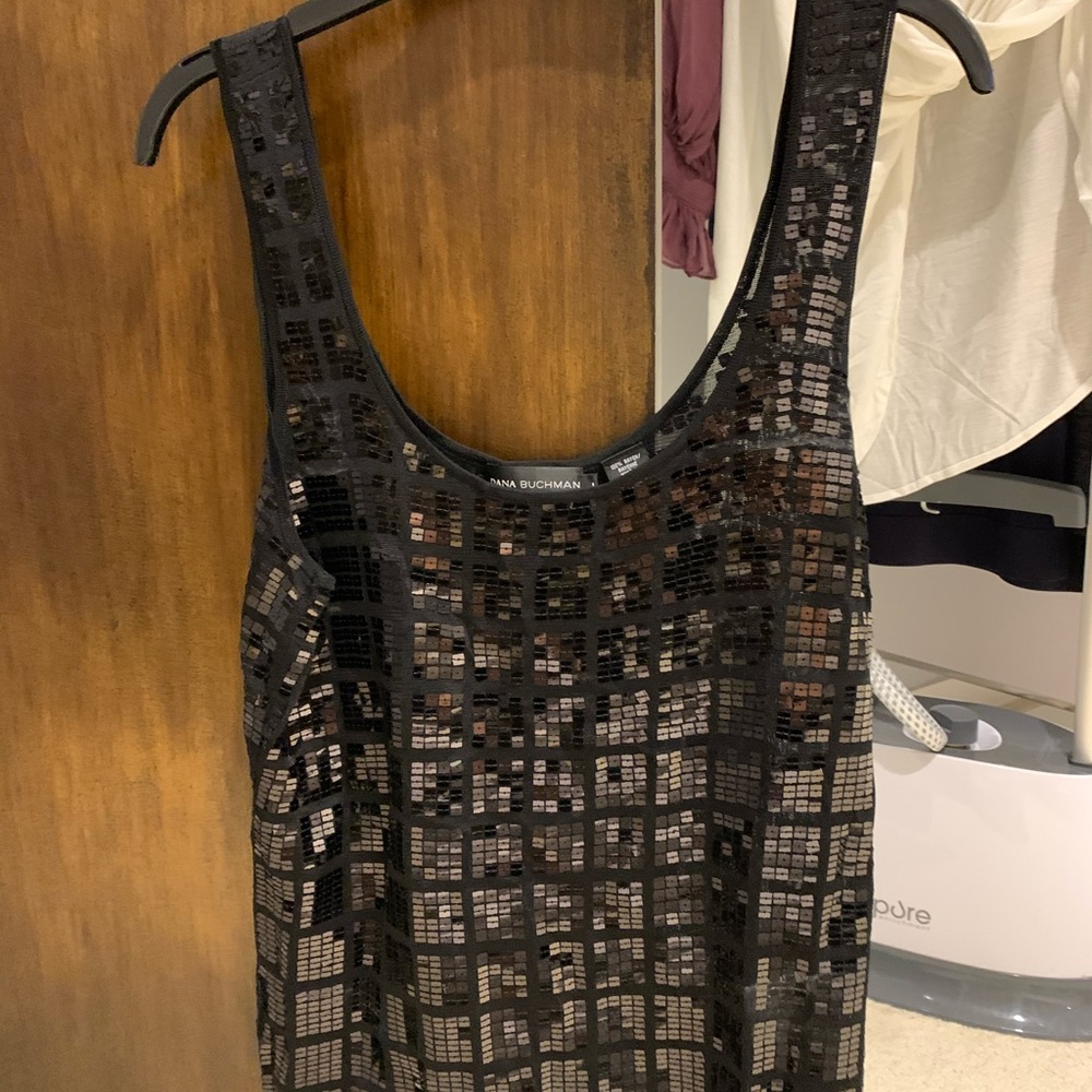 Black sequin top